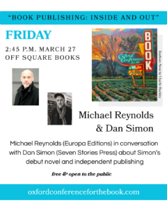 Book Publishing panel 3/27 at 2:45 pm 